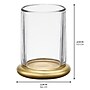 mDesign Glass Pencil Cup, Clear/Soft Brass (26030)~#|#~EB0B1BA2-EAFC-4D7C-B215D342282B30DF_sc7