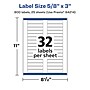 Avery Laser/Inkjet Rectangle Multipurpose Labels, 0.625" x 3", White, 800 Labels/Pack (94214)~#|#~EB15EF53-8B5B-4D94-BC88596EAA985DDC_sc7
