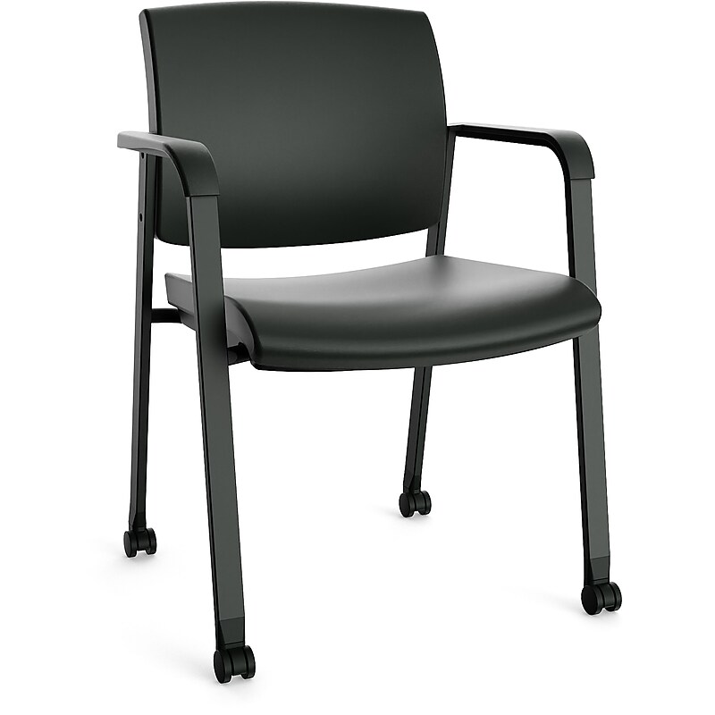 Workplace2.0 Health™ Esler Polyurethane Guest Chair, Black (WP62576) image 1