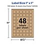 Avery Laser/Inkjet Multipurpose Labels, 1" x ", Kraft Brown, 720/Pack (94103)~#|#~EB1AE18C-CD88-44A7-A971B844D5DDCBAF_sc7