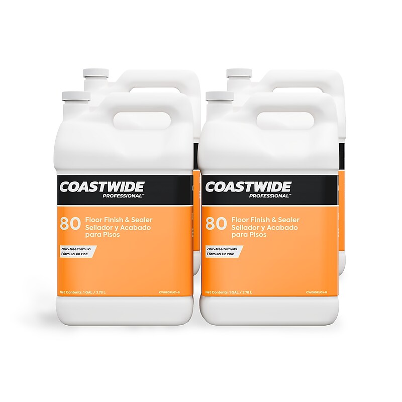 Coastwide Professional™ Floor Finish and Sealer 80, 3.78L, 4/Carton (CW080RU01-A) image 1