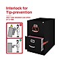 Staples 2 File Drawers Vertical File Cabinet, Locking, Black, Legal, 26.5"D (13447D)~#|#~EB1F4275-E65B-412B-B53F940ACAC67354_sc7