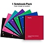 Staples® 1-Subject Notebook, 8.5" x 11", College Ruled, 80 Sheets, Color chosen at random (27628/54896)~#|#~EB20F2F1-35F1-4986-97A094DACBE3CFF3_sc7