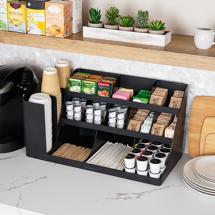 Mind Reader 14 Compartment Plastic Cup and Condiments Countertop