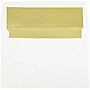 JAM Paper A8 Booklet Envelope, 5 1/2" x 8 1/8", White with Gold Foil, 100/Pack (3243664d)~#|#~EB26FE4F-A151-4942-8957A4E2FB4E7F54_sc7