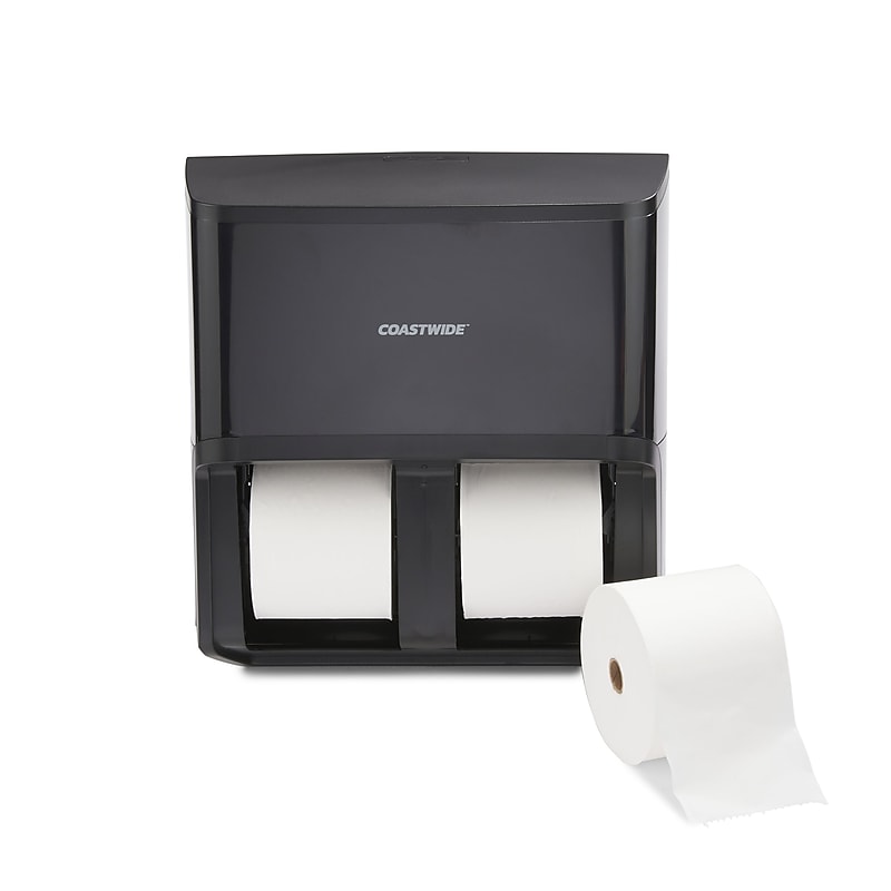 Coastwide Professional™ J-Series Quad Bath Tissue Dispenser, Black (CWJ4BT-B) image 1