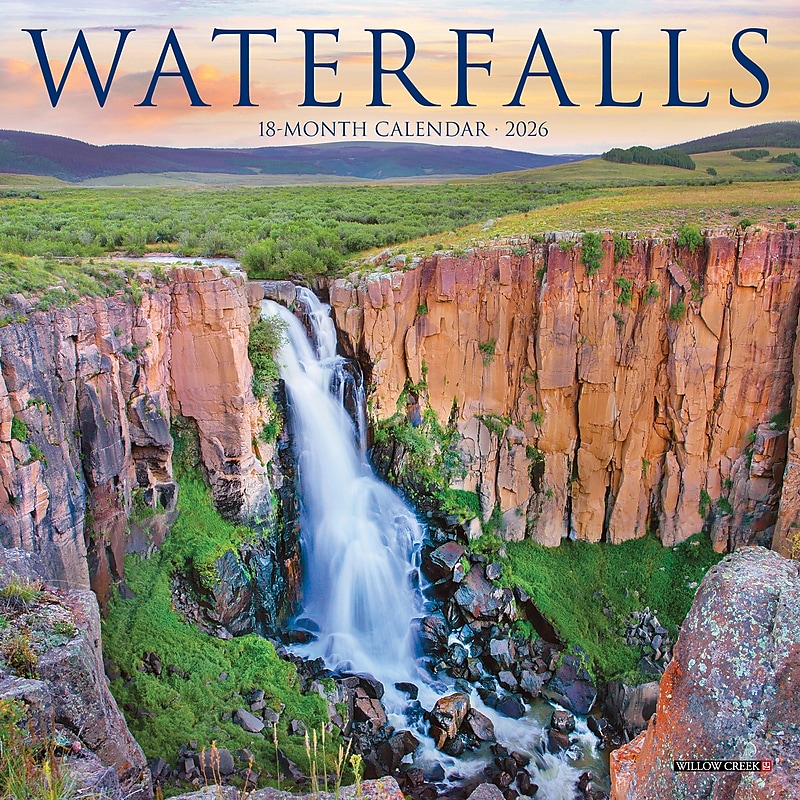 2026 Willow Creek Waterfalls 7" x 7" Monthly Wall Calendar (53812) image 1
