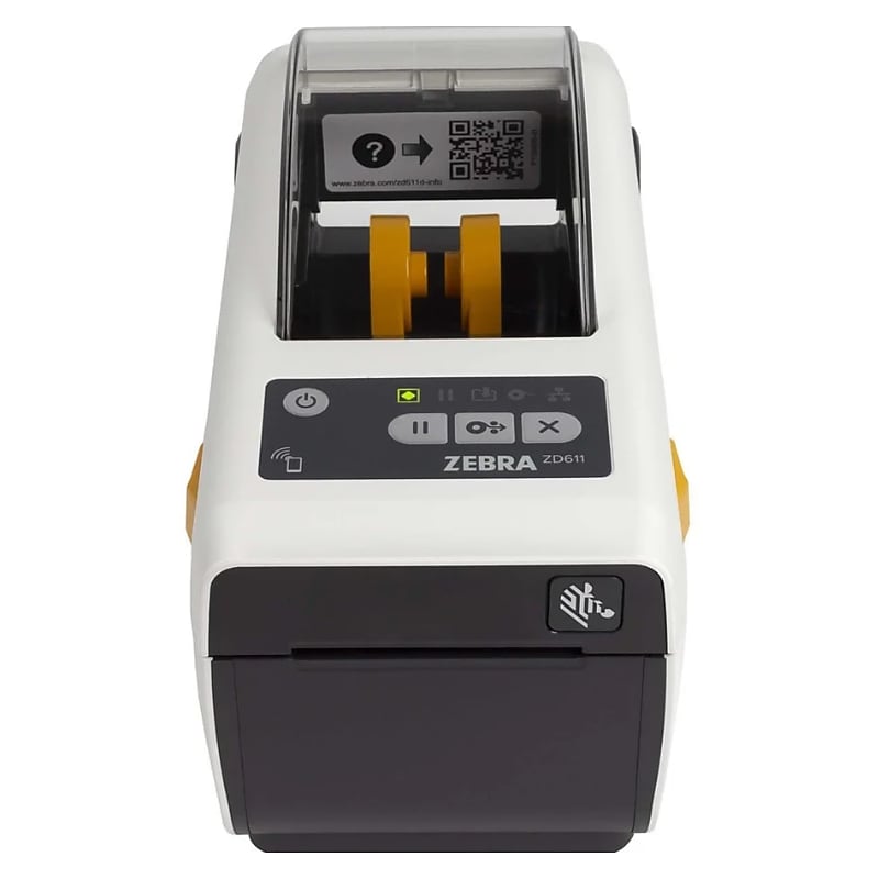 Zebra ZD6A122-T01E00EZ Thermal Transfer Printers, USB/USB Host/Ethernet/BTLE5, Gray/White image 1