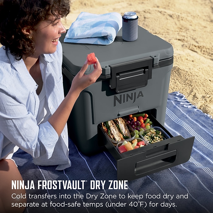 Ninja FrostVault 30-Qt. Wheeled Cooler with Cold Dry Zone