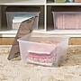 Iris 24.5 Quart Snap Top Plastic Snap Closure Storage Bin, Clear, 6/Pack (585104)~#|#~EB3889E7-124C-4D0B-92276B5B240DB434_sc7