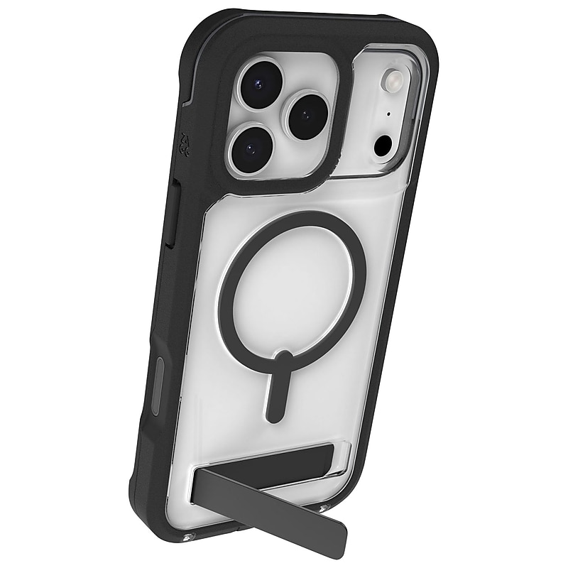 Zagg Rainier Snap with Kickstand MagSafe Phone Case for Apple iPhone 17 Pro Max, Shock Absorbing, Smoke Black(702319159) image 1