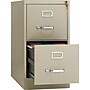 Hirsh Commercial 2-Drawer Vertical File Cabinet, Letter Size, Lockable, 28.375"H x 15"W x 26.5"D, Putty (14026)~#|#~EB3CBFDE-A97A-4581-860F0DB4A114E40C_sc7
