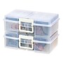 Iris Hinged Storage Bin with Photo Cases, Plastic, Clear, 2/Pack (500050)~#|#~EB43C261-29DF-4916-AAE8E9AF9AB083FE_sc7