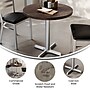 Flash Furniture Bennett 30" Round Wooden Commercial Indoor Table, Dark Brown Top/Silver Base (GSFRD30DBT2222S)~#|#~EB44E98A-AEA1-483C-89B7792D100222F4_sc7