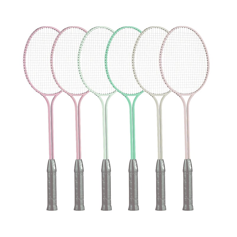 Champion Sports Twin Shaft Badminton Racket Set, Assorted Colors, 6/set (CHSBR30SET) image 1