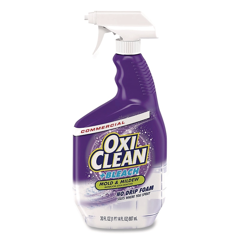 OxiClean + Bleach Mold and Mildew Bathroom Stain Remover, Citrus Scent, 30 oz., 8/Carton (57037-30000) image 1