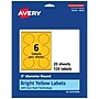 Avery Laser/Inkjet Round Multipurpose Labels, 3" Dia., Bright Yellow, 120/Pack (94513)~#|#~EB530F74-D998-48CF-A1D4F6C84D914445_sc7