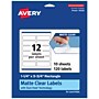 Avery Laser/Inkjet Rectangle Multipurpose Labels, 1-1/4" x 3-3/4", Clear, 120/Pack (94228)~#|#~EB53328C-C88A-4052-9A851FDB51A5DABF_sc7