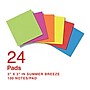 Staples Pop-up Ultra Sticky Notes, 3" x 3", Summer Breeze Collection, 100 Sheets/Pad, 24 Pads/Pack (ST62894)~#|#~EB5B6BE7-5524-4621-8B948914AD89B1BD_sc7