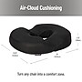 Mind Reader Donut Pillow Seat Cushion with Air-Cloud Technology, Black (DOSEAT-BLK)~#|#~EB621D1C-130C-41E7-A65F02E513D4CAAF_sc7