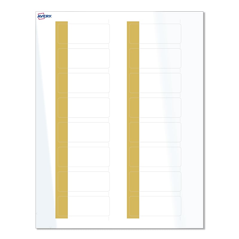 Avery Laser/Inkjet Rectangle Multipurpose Labels, 1" x 2-5/8", White, 160/Pack (S00-D1N) image 1
