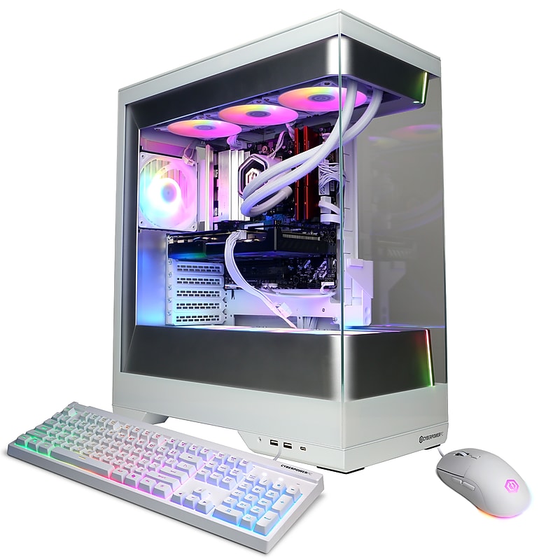 CyberPowerPC Gaming Desktop Computer, AMD Ryzen 7 9850X3D, Radeon RX 9060 XT 16GB, 32GB RAM, 1TB SSD, Windows 11 Home image 1