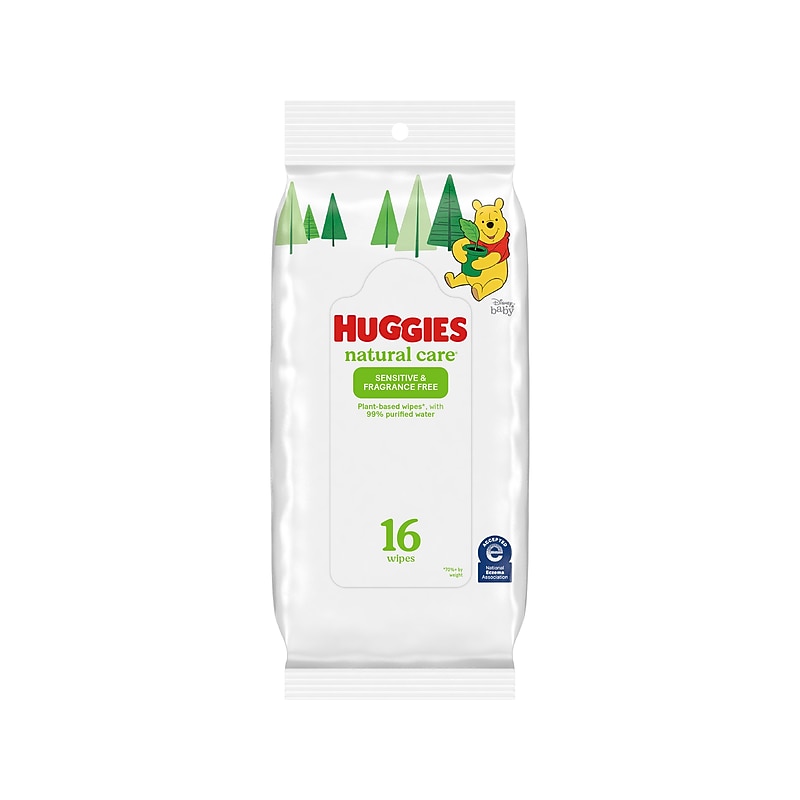 Huggies Natural Care Unscented Baby Wipe, 16/Pack (40706) image 1