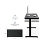 FlexiSpot EW8 48"W Rectangular Adjustable Metal Standing Desk, Black (EW8B)~#|#~EB6A85E2-8F20-467D-A3D412AD01DD1F54_sc7