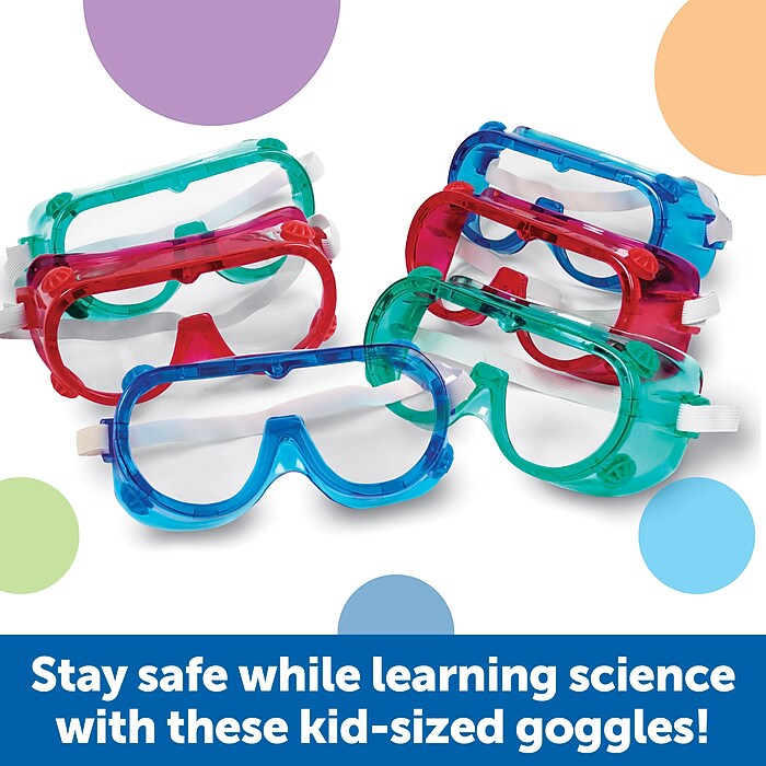 Learning Resources Colored Safety Goggles, Set of 6 (LER2449