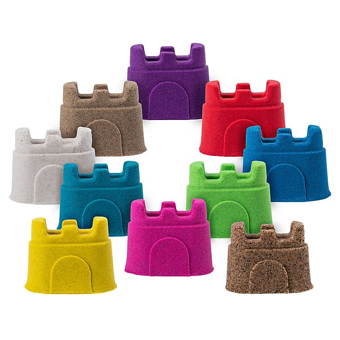 Kinetic Sand Castle Containers, Multicolored, 10/Pack (6052995