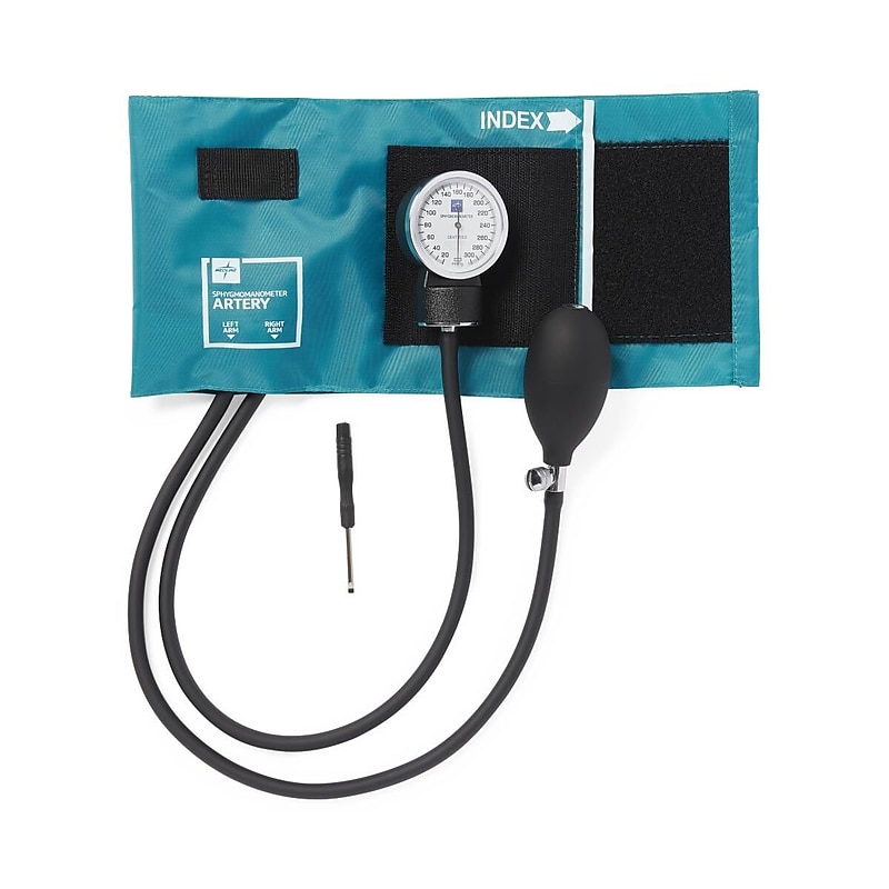 Medline Compli-Mates Handheld Aneroid Sphygmomanometers, Teal (MDS9112) image 1