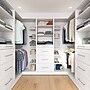 Bestar Florence Collection 95W x 61D U Shaped Walk-In Closet System, Shaker, White (127640-000017)~#|#~EB6F558C-D515-4F76-A982D6C0AE388F0C_sc7