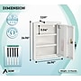 Viva Comfort Steel 2-Shelf Corner Mount Locking Medicine Medical Cabinet, 0.9 cu. ft., White (ADI999-01-1-MK)~#|#~EB7622B6-3630-4615-935936BEAFCECB19_sc7