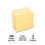 Staples File Folders, 1/3-Cut Tab, Letter Size, Yellow, 100/Box (ST224535-CC)~#|#~EB76FE0D-FCAA-43BE-8343235F18686B47_sc7