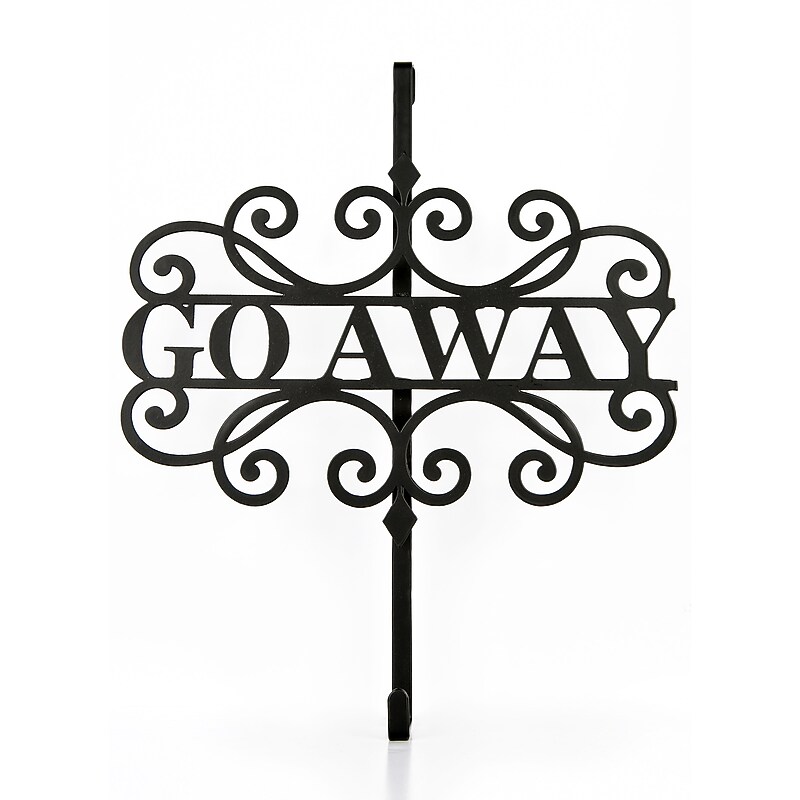 National Tree Company 17" Halloween “Go Away" Wreath Hanger (CI58-22259) image 1