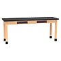Diversified Woodcrafts PerpetuLab Book Compartment Rectangular Science Lab Table, 72" x 24", Oak (C7302BK30N)~#|#~EB7F0D07-7CE5-49FB-99260BC7D75A04BF_sc7