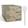 Perk™ Eco Compostable PLA Fork, Medium-Weight, White, 1800/Carton (PK56201CT)~#|#~EB8030AA-437C-4040-9536EDFAE2D28E54_sc7