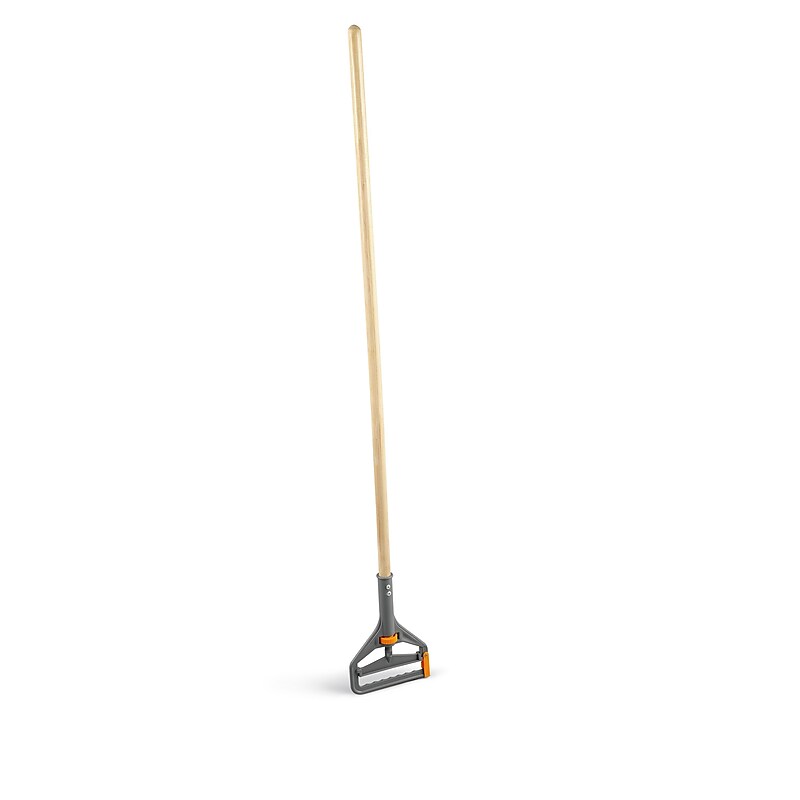 Coastwide Professional™ 60" Side Gate Wood Wet Mop Handle, Plastic Head (CW61061-CC) image 1