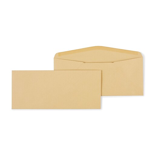 Staples Gummed 11 Business Envelopes, 4 1/2" x 10 3/8", Brown, 500/Box