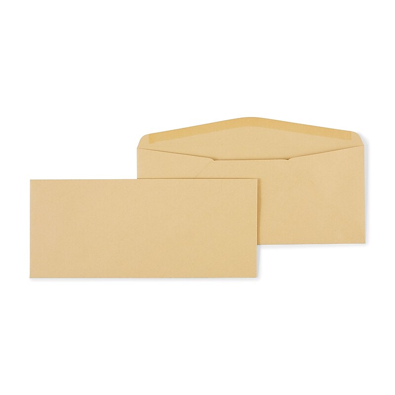 Staples Gummed #11 Business Envelopes, 4 1/2" x 10 3/8", Brown, 500/Box (SPL535153) image 1