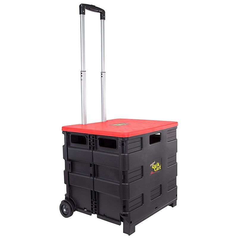 Dbest Original Quik Cart Collapsible Rolling Crate, Red (01-681MB) image 1