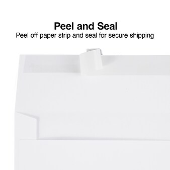 Staples EasyClose Self Seal Greeting Card Envelopes, 5.75" x 8.75", White Wove, 100/Box (394063/19191)