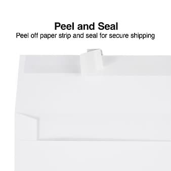 Staples EasyClose Self Seal Greeting Card Envelopes, 5.75" x 8.75", White Wove, 100/Box (394063/19191)