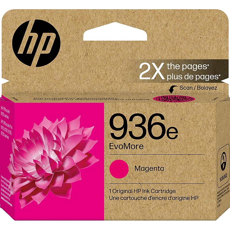 HP 936e EvoMore Magenta High Yield Ink Cartridge, Prints Up to 1,650 Pages (4S6V4LN) image 1