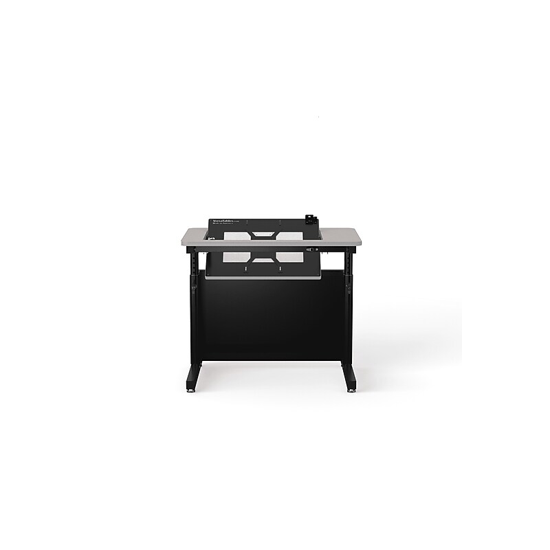 VersaDesk Revolution 36"W Manual Adjustable Standing Computer Table, Grey/Black (RST3624-BG) image 1