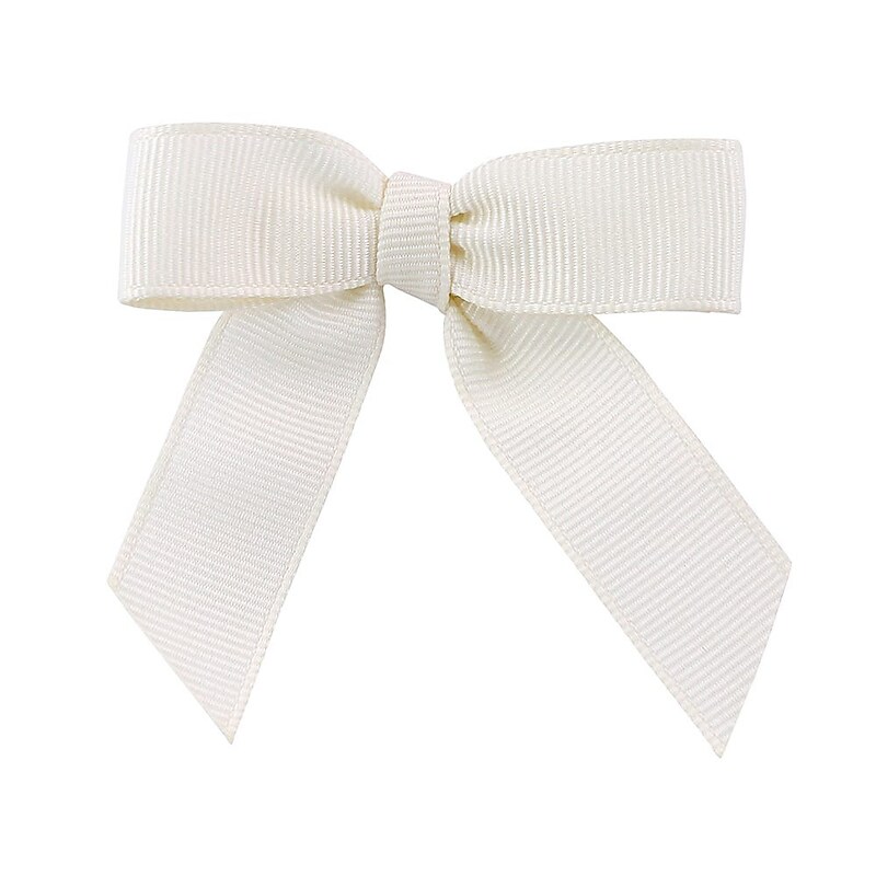 JAM Paper Grosgrain Bows, Antique White, 100/Pack (52640349288) image 1