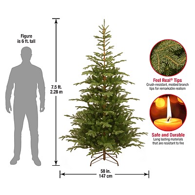 National Tree Company 7.5 ft Unlit Norwegian Spruce Artificial Christmas Tree - Thumbnail 5