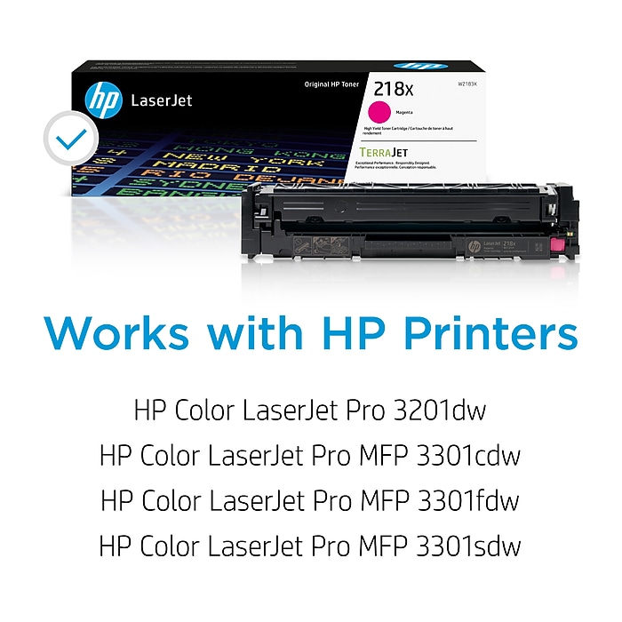 HP 218X Magenta High Yield Toner Cartridge, Prints Up to 2500