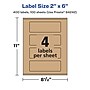Avery Laser/Inkjet Rectangle Multipurpose Labels, 2" x 6", Kraft Brown, 400 Labels/Box ( 94242)~#|#~EB99A203-F11D-4A70-B6CABD086236C786_sc7