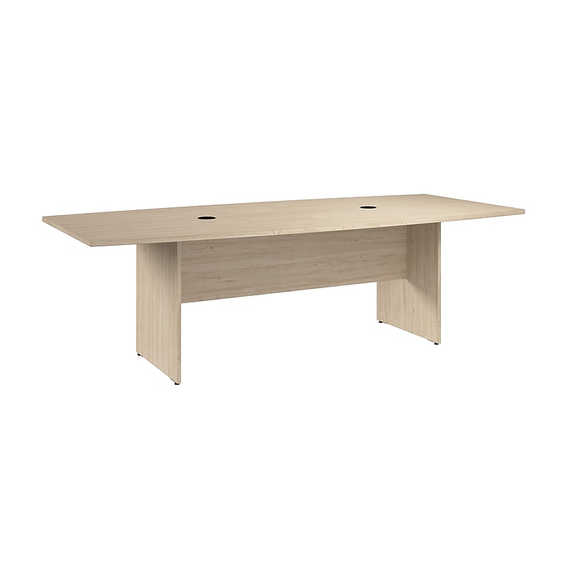 Bush Business Furniture 96"W Boat Shaped Conference Table, Natural Elm (99TB9642NEK) image 1